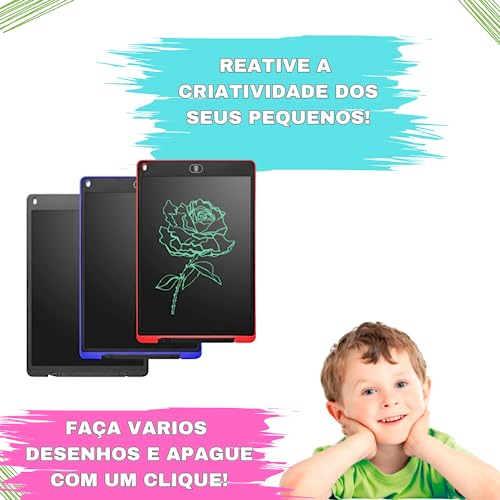 Lousa Magica Infantil Digital Interativa De 8,5 Polegadas Premium Marca Ynk Shop (Laranja)