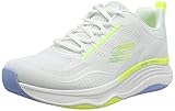 Scarpa comoda Skechers D\'lux Fitness, Scarpe da Ginnastica Donna, Multi Trim a Maglia Bianca, 40 EU