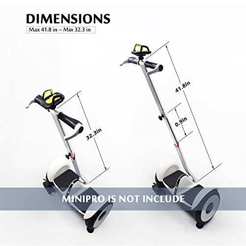 Adjustable Handlebar for MiniPRO with Phone Mount, Scooter Handle Phone Bracket for miniLITE, Self Balance Hoverboard Handle Bar Release Knee Pressure Hand Control (Handlebar Only)