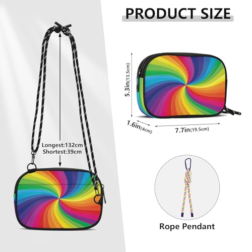 Rainbow Crossbody Bag Cell Phone Purse for Women Wallet Purse with Adjustable Strap Zipper, Coin Credit Card Phone Key Pouch3