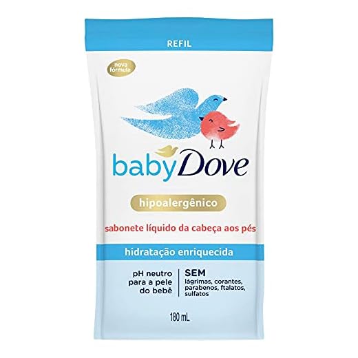 Refil Sabonete Líquido Baby Dove Hidratação Enriquecida 180ml