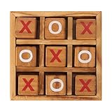 Jeux en bois – idéaux pour jouer, décorer une table basse et la maison, jeu de morpion familial