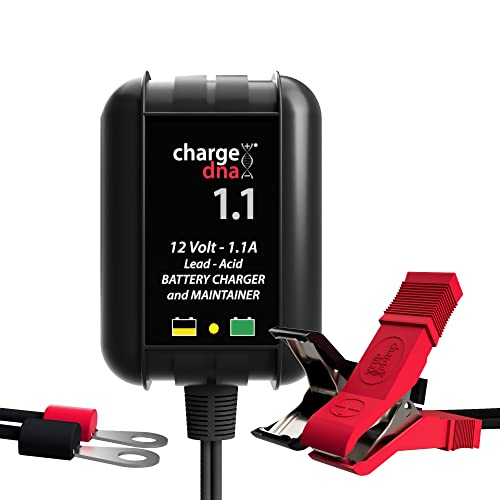 ChargeDNA 1.1, 12V, 1.1 AMP, Portable Smart Battery Charger and Maintainer, Fully Automatic, Lead-Acid for Cars, Motorcycles, ATVs, UTVs, Jet Skis and More - Designed in The USA ChargeDNA 1.1, 12V, 1.1 AMP, Portable Smart Battery Charger and Maintainer, Fully Automatic, Lead-Acid for Cars, Motorcycles, ATVs, UTVs, Jet Skis and More - Designed in The USA