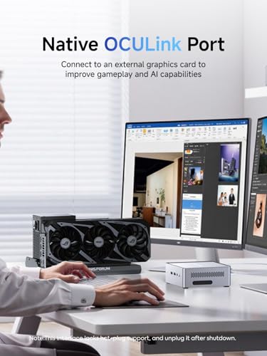 Image of MINISFORUM NAB8 Plus Mini PC Core i7-12800H(14C /20T,up to 4.8Ghz) 16G RAM 1TB SSD Desktop Computer, 1xHDMI2.1 TMDS|1xDP1.4|1xUSB4 Video Outputs, 2x2.5G LAN /WiFi6E /BT5.3 /4xUSB Iris Xe Graphics Micro PC