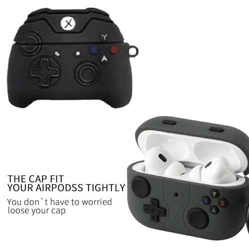 Image of Gedicht for Airpods Pro 2nd Generation Case, Funny 3D Cartoon Game Console Design Silicone Soft Cases with Keychain
