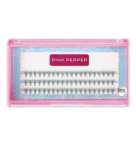 PINK PEPPER セルフ まつげエクステ セルフまつエク 部分ツケマ 部分用 DIY マツエク フレアー 10本束 (9mm)