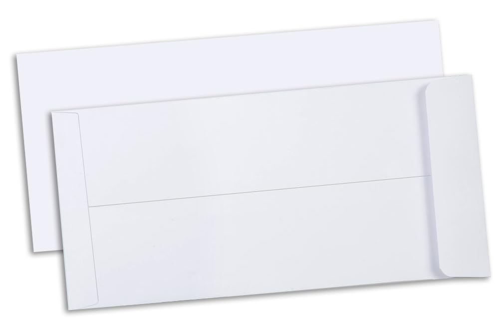 Mehta Envelope Mfg Co # 10 White 100 GSM Plain Envelope Size : 241x108mm (9.5 x 4.25 Inches) Pack of 50 ME-361