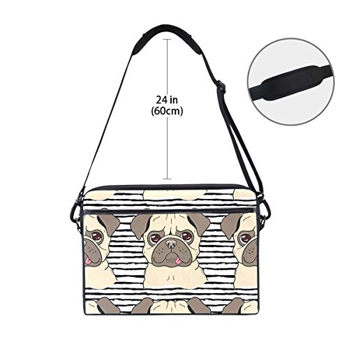 Funda de portátil de 14 a 15.4 pulgadas con tierno diseño de perro carlino 6