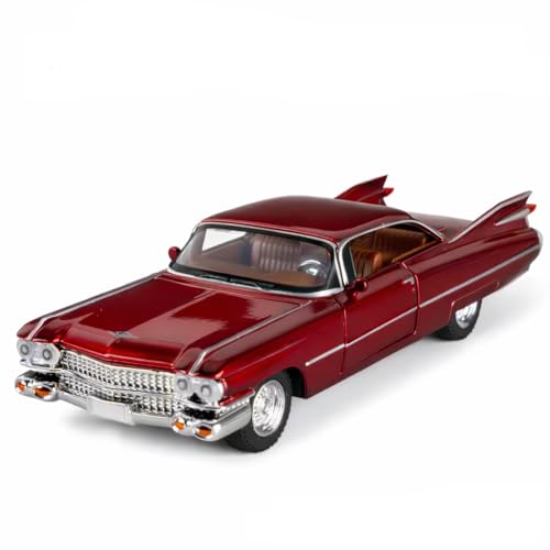 Image of FEXXA 1:32 Scale Die Cast Eldorado Cadillac Exclusive Alloy Metal Pull Back Die-cast Car Model with Sound Light Mini Auto Toy for Kids Metal Model Toy Car with Sound and Light? (1.32 Eldorado-Red)