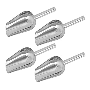 Kovake 4 Stück Edelstahl Eisportionierer, Süßigkeiten Lebensmittel Schaufel, kleine Lebensmittel Servierschaufel für Küche, Bar, Geburtstagsparty, Hochzeit und Buffet