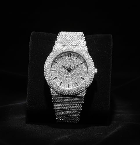 Image of ICE STAR Men's Fully Iced Diamond Watch, 46mm Case
