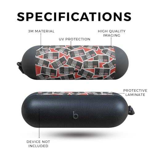 Image of Glossy Glitter Speaker Skin Compatible with Beats Pill (2024) - Retro Controllers 3 - Premium 3M Vinyl Protective Wrap Decal Cover - Easy to Apply | Crafted in The USA by MightySkins
