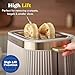 Russell Hobbs 2 Slice Toaster [980W, Frozen/Cancel/Reheat function with Indicator light] Brontë Stone (Extra wide slots, 6 Browning levels, Lift & Look function, Lift high feature) 26761