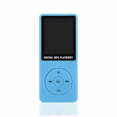1 8in Screen Ultra Slim Portable MP4 Music Player Rechargeable Entertainment Learning MP4 Player Blue