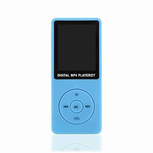 1 8in Screen Ultra Slim Portable MP4 Music Player Rechargeable Entertainment Learning MP4 Player Blue