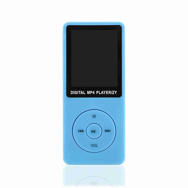 1 8in Screen Ultra Slim Portable MP4 Music Player Rechargeable Entertainment Learning MP4 Player Blue