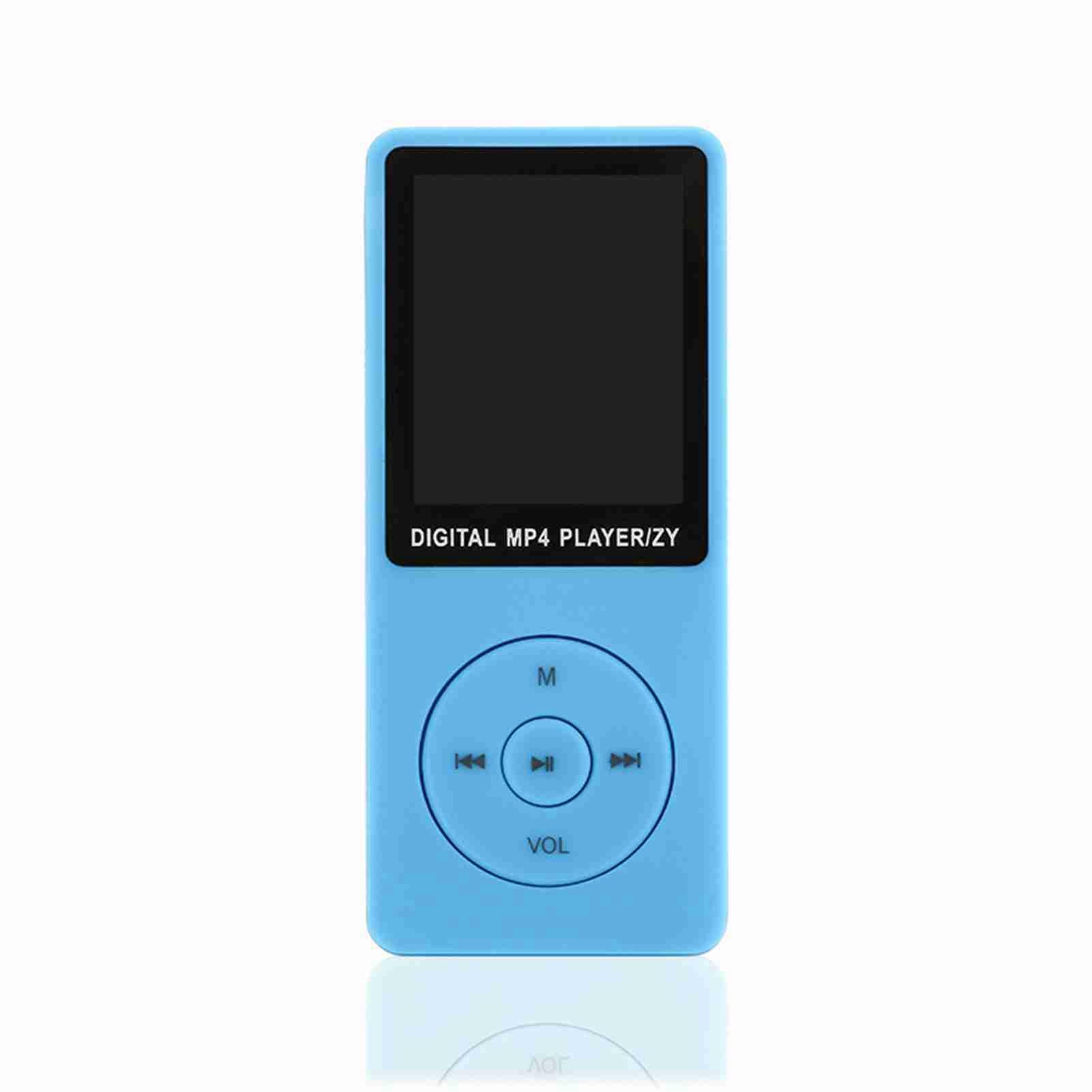 1 8in Screen Ultra Slim Portable MP4 Music Player Rechargeable Entertainment Learning MP4 Player Blue