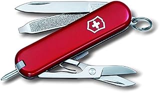 Victorinox Signature Swiss Army Pocket Knife, Small, Multi Tool, 8 Functions, Scissors, Pen, Red