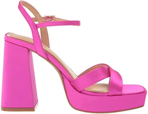 Jewel Badgley Mischka Women's Rainbow Heeled Sandal, Pink Satin, 6.5 | Image 5