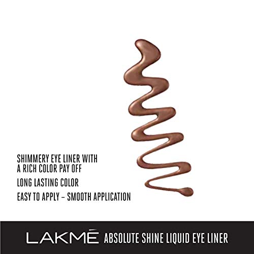Image of LAKME Insta Shimmery Eye Liner, Blue, 9 Ml And Lakme Absolute Shine Line Eye Liner, Shimmer Bronze Gel, 4.5Ml