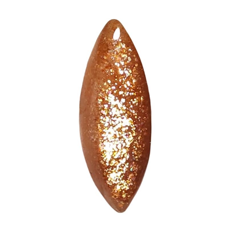 Pierre de soleil cabochon marquise pour remplacer une gemme perdue sur bague