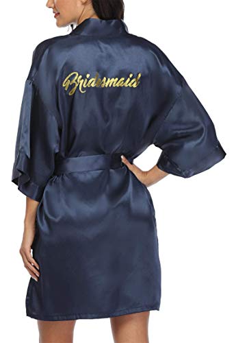 Image of Giova Women Bridal Robe for Bride and Bridesmaid Getting Ready Wedding Party Bathrobe