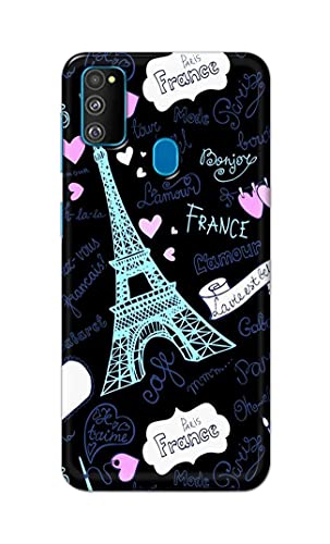 Image of PRINTFIDAA Lovers Famous Place Eiffel Tower in Paris Printed Designer Hard Back Case Cover for Samsung Galaxy M30s / Samsung M21, SM-M307FN / DS, SM-M307F / DS -(RP) MVN1003