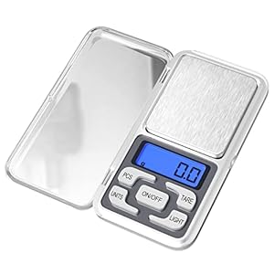 Newaner Digitale keukenweegschaal, professioneel, 0,01 g – 500 g, multifunctionele mini-weegschaal met led-display en tarra-functie, kleine zakweegschaal voor levensmiddelen, sieraden, medicijnen