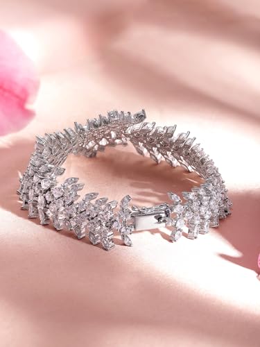 Image of Rubans AD Zircon Broad Cuff Bracelet Ethnic Festive Party For Women & Girls