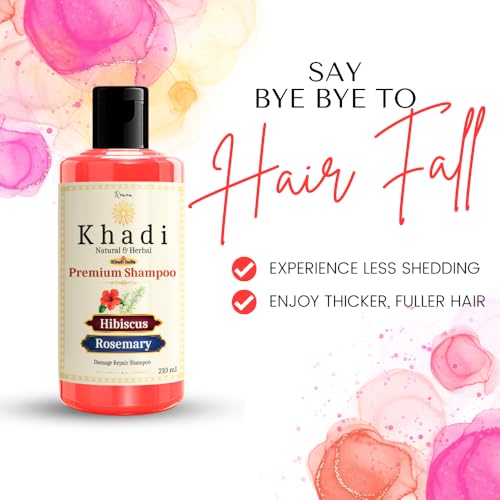 Image of Khadi Herbal & Organic Shampoo | E | Sulfate, SLS & Paraben Free (Hibiscus Rosemary 420)