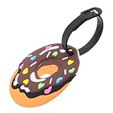 Hohopeti Etiquetas Equipaje Donut PVC Flexibles Identificadores Maletas Viaje Creativos y Divertidos para Mujeres Hombres Accesorio Viaje Original y Duradero