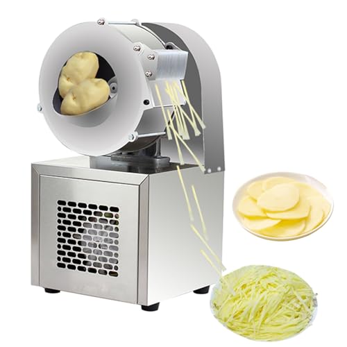 YCNLYSSR Picadora de Verduras Profesional, rallador eléctrico de 180 W, 1860 RPM, Cortador de Alimentos Multifuncional, Corte rápido y Uniforme de pepinos (4 mm)
