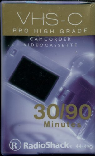 VHS-C Pro High Grade Camcorder Videocassette 30/90 Minutes by RadioShack
