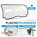 ALMULOO Clear Rear Windshield with Vent Holes Compatible with 2023–2025 CFMOTO ZForce 950 Sport / Sport 4 / Trail & 800 Trail, PC + Rubber Plastic For All-Weather Riding UTV Accessories