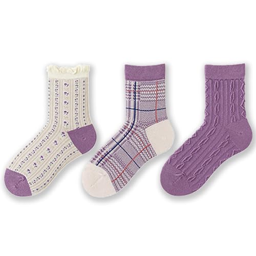 Image of Women's Crew Socks Cute Bear Cat Floral Soft Fancy Socks Gifts for Women
