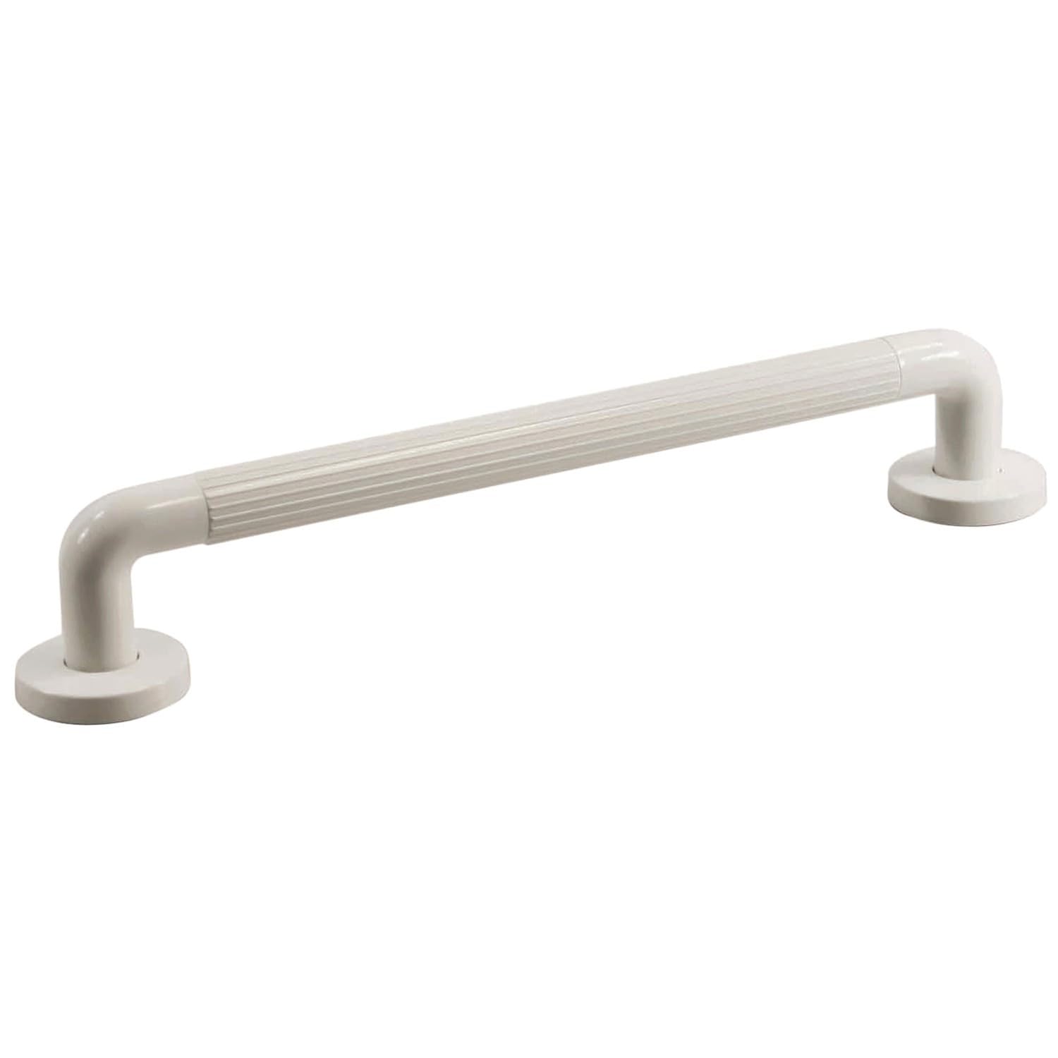 Aidapt White Safety 300Mm (12") Ribbed Upvc Plastic Grab Bar Support Rail Aid