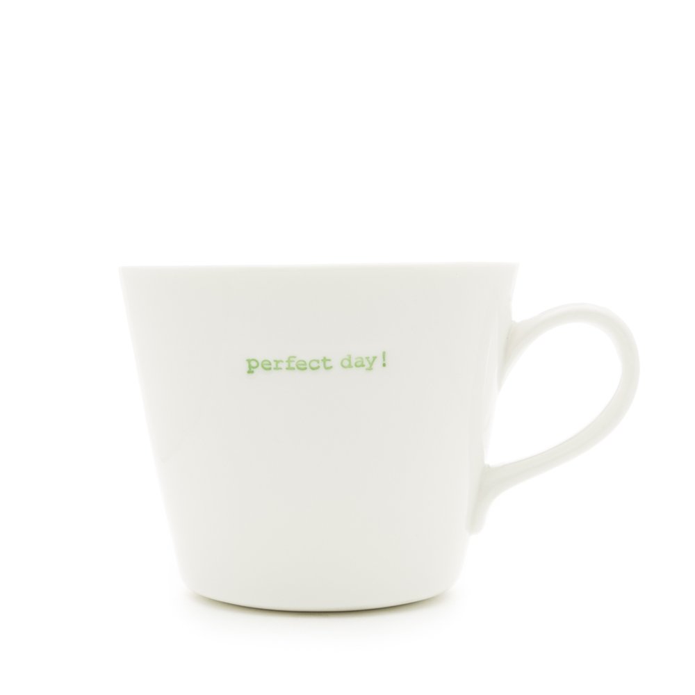 Keith Brymer Jones - Word Range - Ceramic Large Bucket Mug - Perfect Day! - 350ml