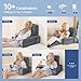 Kayfia Reading Pillow, 10 in 1 Back Pillow for Bed Sitting up with Detachable Arms Rest, Back Rest with Gel Memory Foam, Reading/Gaming/Working in Bed or Couch 19