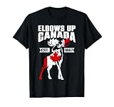 Elbows Up Canada Day Est 1867 Moose Maple Leaf Canadian Flag T-Shirt