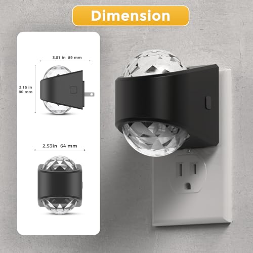 Image of L LOHAS LED Night Lights Plug into Wall, Projector Night Light with Dusk to Dawn Sensor,1600K /3000K /5000K Adjustable, Nightlight for Kids Hallway Christmas Gift
