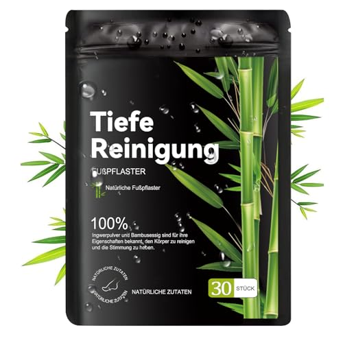 Fuß Detox Pflaster, 30 Stück 100% Natürliche Tiefenreinigende Detox Fußpflaster Fußpads Entgiftungspflaster Füße zur Stresslinderung, Verbesserung der Schlafqualität, Förderung der Blutzirkulation
