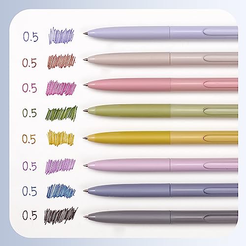 WRITECH 8 bolígrafos gel 0.5mm multicolor retráctiles miniatura 2