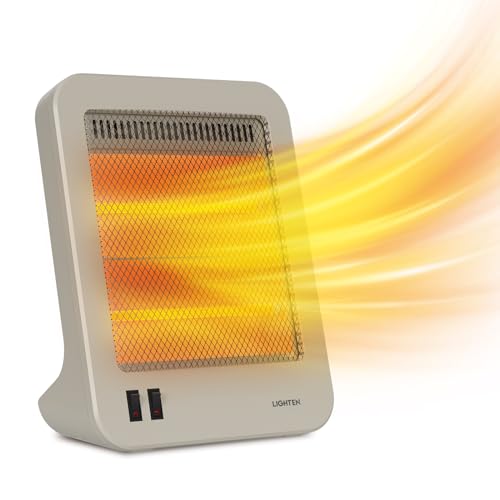 CHISYOU セラミックヒーター 電気ストーブ 速暖 暖房 電気 ヒーター 足元 転倒オフ 過熱保護 静音 小型 軽量 省エネ 防寒対策 暖房器具 トイレ 脱衣所 洗面所 部屋 リビング オフィス 石英管ヒーター (アイボリー)
