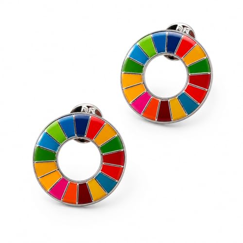 【国連本部公式最新仕様/インボイス制度対応】SDGs バッジ 25mm銀色…