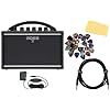 Boss Katana Mini Guitar Combo Amplifier Bundle with Gearlux Power Supply, Instrument Cable, Austin Bazaar Exclusive 24-Pack Picks, and Polishing Cloth