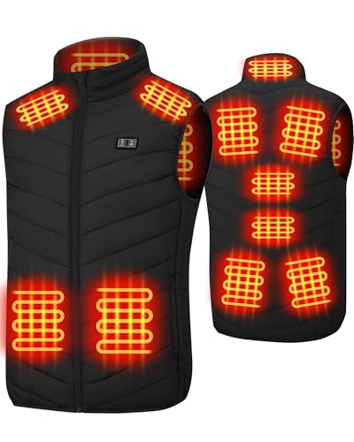 HSOSK Men Heated Gilet - 11 Zone USB Heating Body Warmer