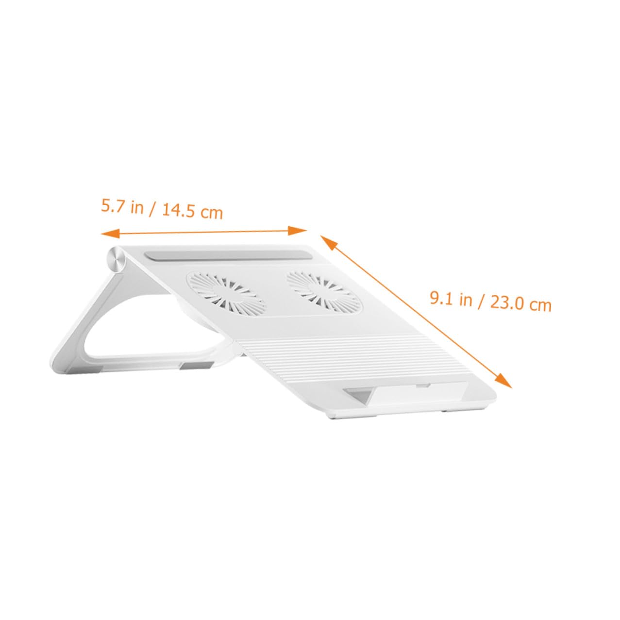 SEWACC Soporte para Portátil Material ABS y Silicona Ventiladores Duales 3800 por Minuto y Estructura Triangular Estable, Refrigeración Fuerte Blanco para Laptop y Notebook