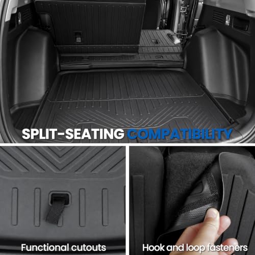 Image of Floor Mats for Honda CRV 2017-2022 Gas Only, with Cargo Mat | Full Protection Mat Set with Cargo Liner, All Weather TPE, Non Slip & Odorless & Scratch Proof, CR-V Gas Accessories