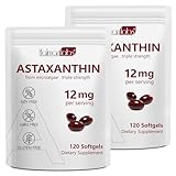 2 Pack Astaxanthin 12mg,Premium Astaxanthin Antioxidant Supplements with Antioxidant Activity, Supports Eye, Immune, Joint, Skin Health, Internal Circulation