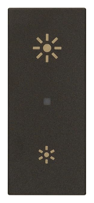 Vimar 30135.G Universal-Dimmer Phasenabschnittslinie, mit Ein-/Ausschalter und Einstellung mit integrierten Tasten oder durch mehrere Punkte mit NEIN-Tasten